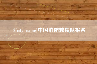 拉萨中国消防救援队报名