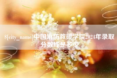 拉萨中国消防救援学院2024年录取分数线是多少