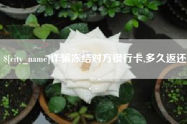 拉萨诈骗冻结对方银行卡,多久返还