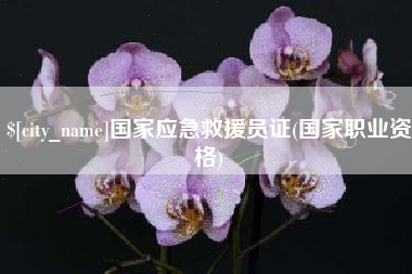 拉萨国家应急救援员证(国家职业资格)