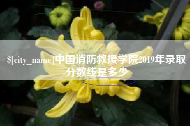拉萨中国消防救援学院2019年录取分数线是多少