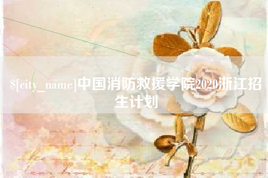 拉萨中国消防救援学院2020浙江招生计划