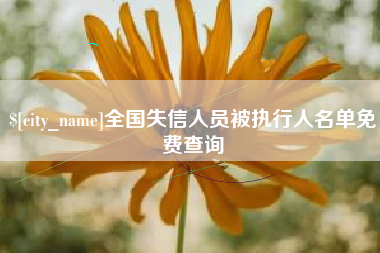 拉萨全国失信人员被执行人名单免费查询