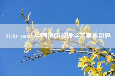 拉萨中国消防救援学院要体测吗