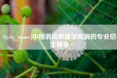 拉萨中国消防救援学院消防专业招生简章