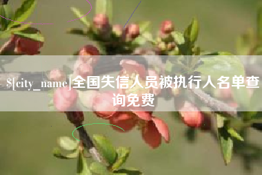 拉萨全国失信人员被执行人名单查询免费
