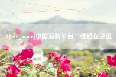拉萨中国消防平台二维码在哪里