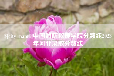 拉萨中国消防救援学院分数线2023年河北录取分数线