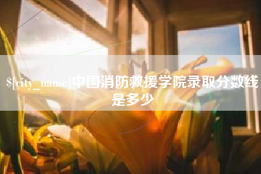 拉萨中国消防救援学院录取分数线是多少