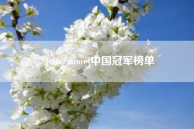 拉萨中国冠军榜单