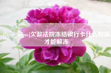 拉萨欠款法院冻结银行卡什么时候才能解冻