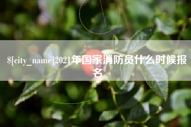 拉萨2021年国家消防员什么时候报名