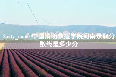 拉萨中国消防救援学院河南录取分数线是多少分