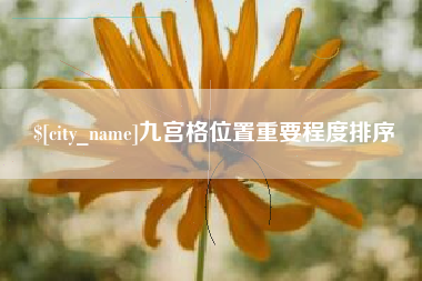 拉萨九宫格位置重要程度排序