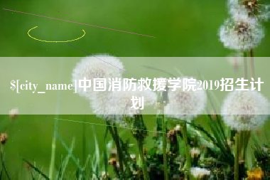 拉萨中国消防救援学院2019招生计划