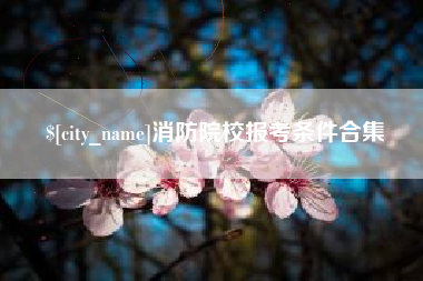 拉萨消防院校报考条件合集